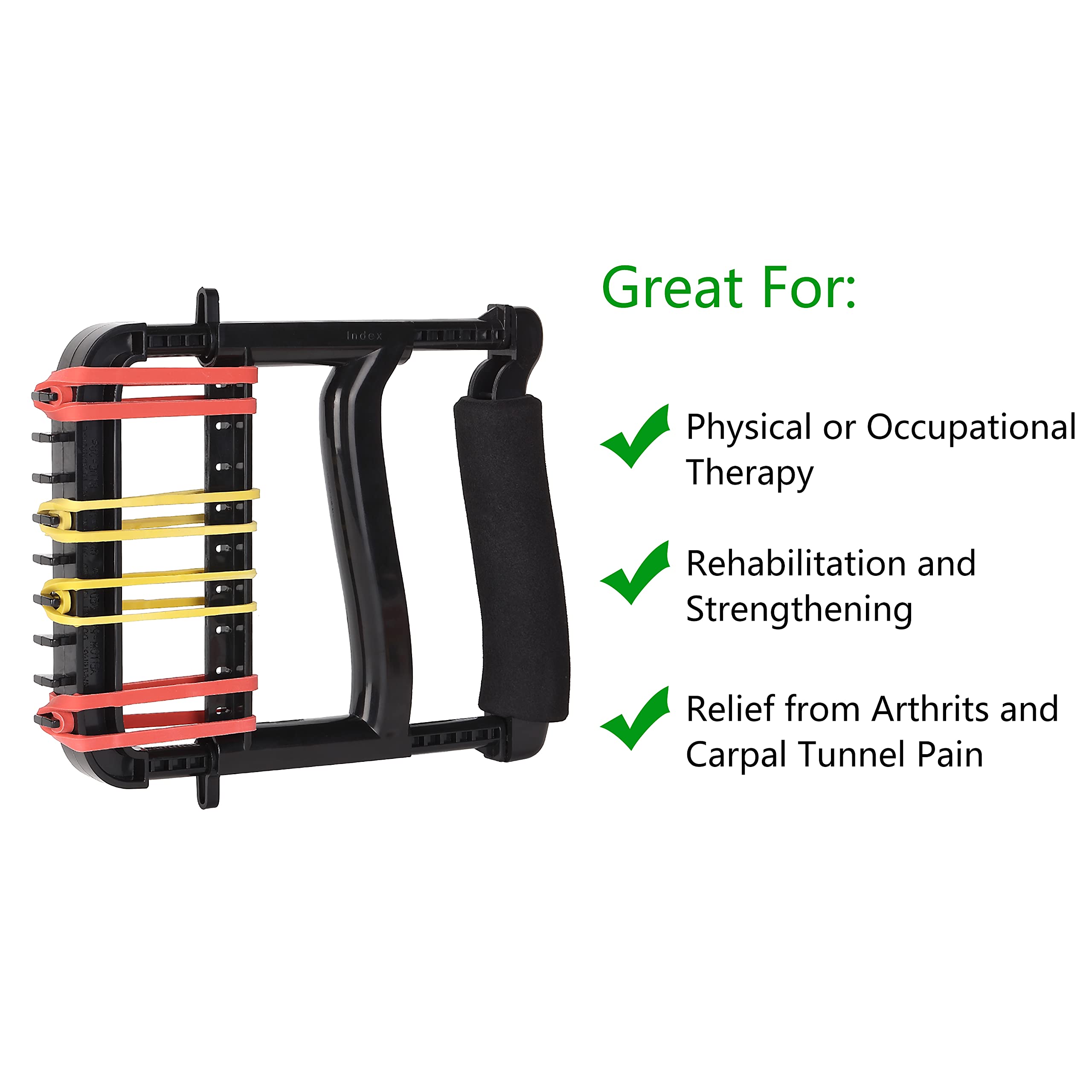 Ypcbynbs Hand Exerciser,Finger Exerciser And Hand Strengthener For Hands,Finger,Wrist,Forearms And Thumbs Therapy,Black