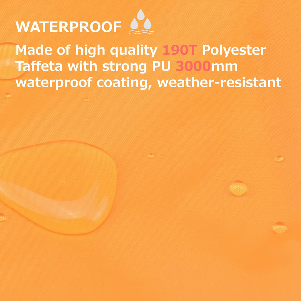 Azarxis Tent Tarp Waterproof Camping Tarpaulin Groundsheet Footprint For Hiking Backpacking (L, Orange)