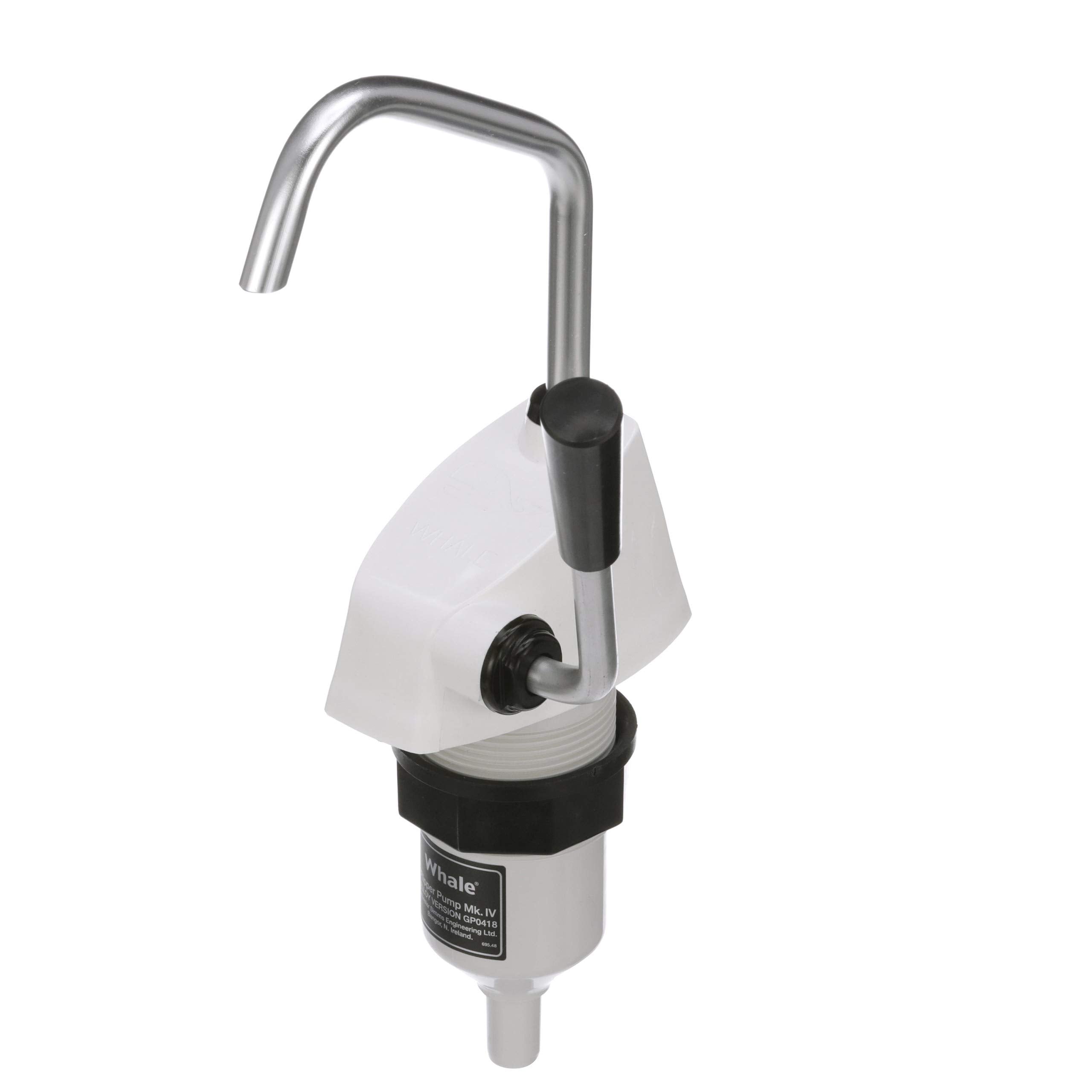 Whale Gp0418 Flipper Pump Mk 4 Hand-Operated Galley Water Pump, 1/2-Inch Flexible Hose Connection, 1.85 Gpm Max Flow Rate, Suita
