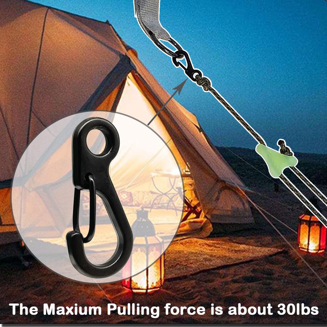 12Pcs Mini Sf Alloy Carabiner Clip Key Clips For Keychains, Effiet Small Spring Snap Hook Carabiners For Edc Key, Dog Tags, 7 St