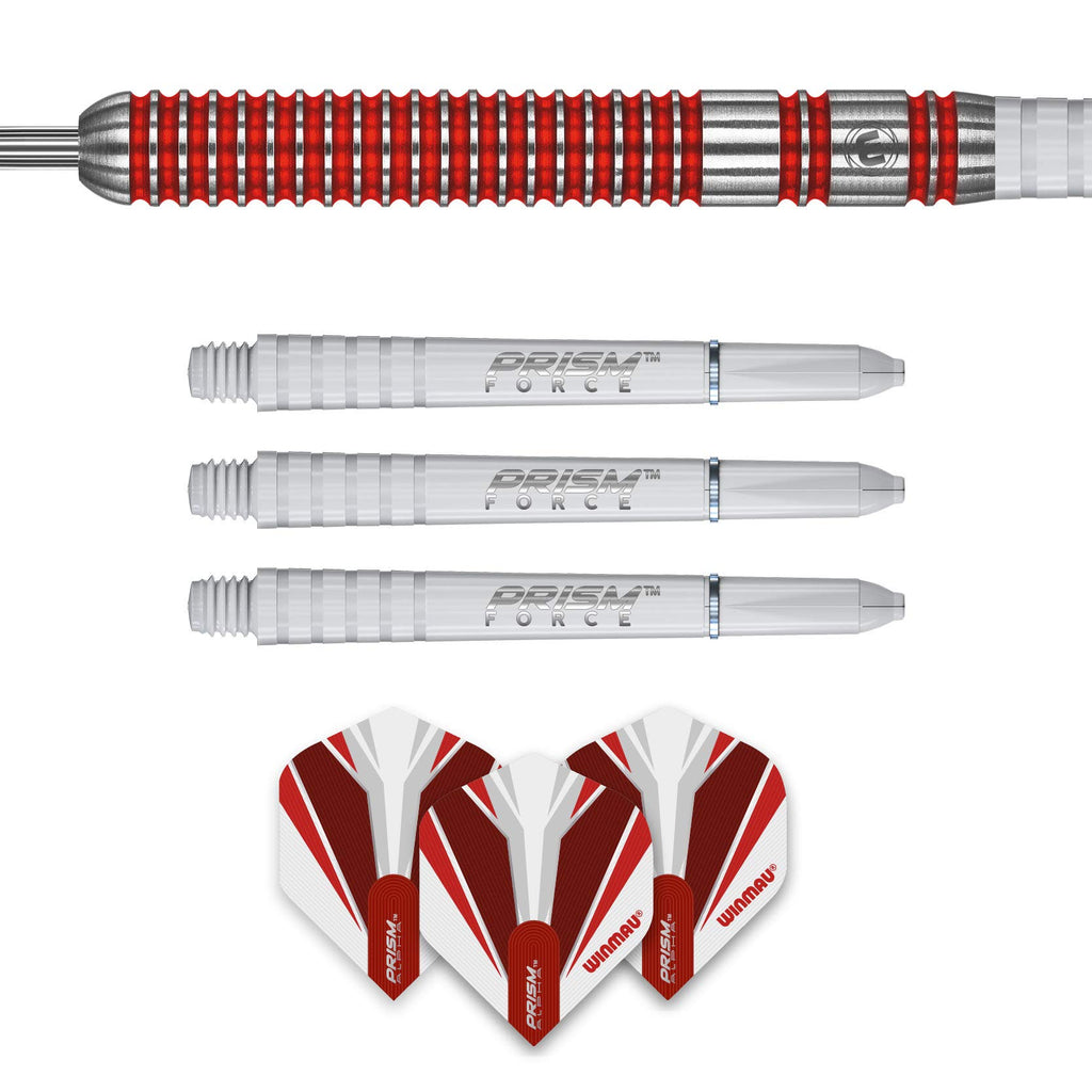 Winmau Overdrive Tungsten Steeltip Darts Set 25G With Prism Flights And Shafts (Stems)
