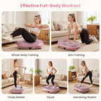 Curved Vibration Plate Exercise Machine, Vibrating Plate 400 Lbs Capacity With 9 Auto Modes And 120 Adjustable Speeds, Large Led