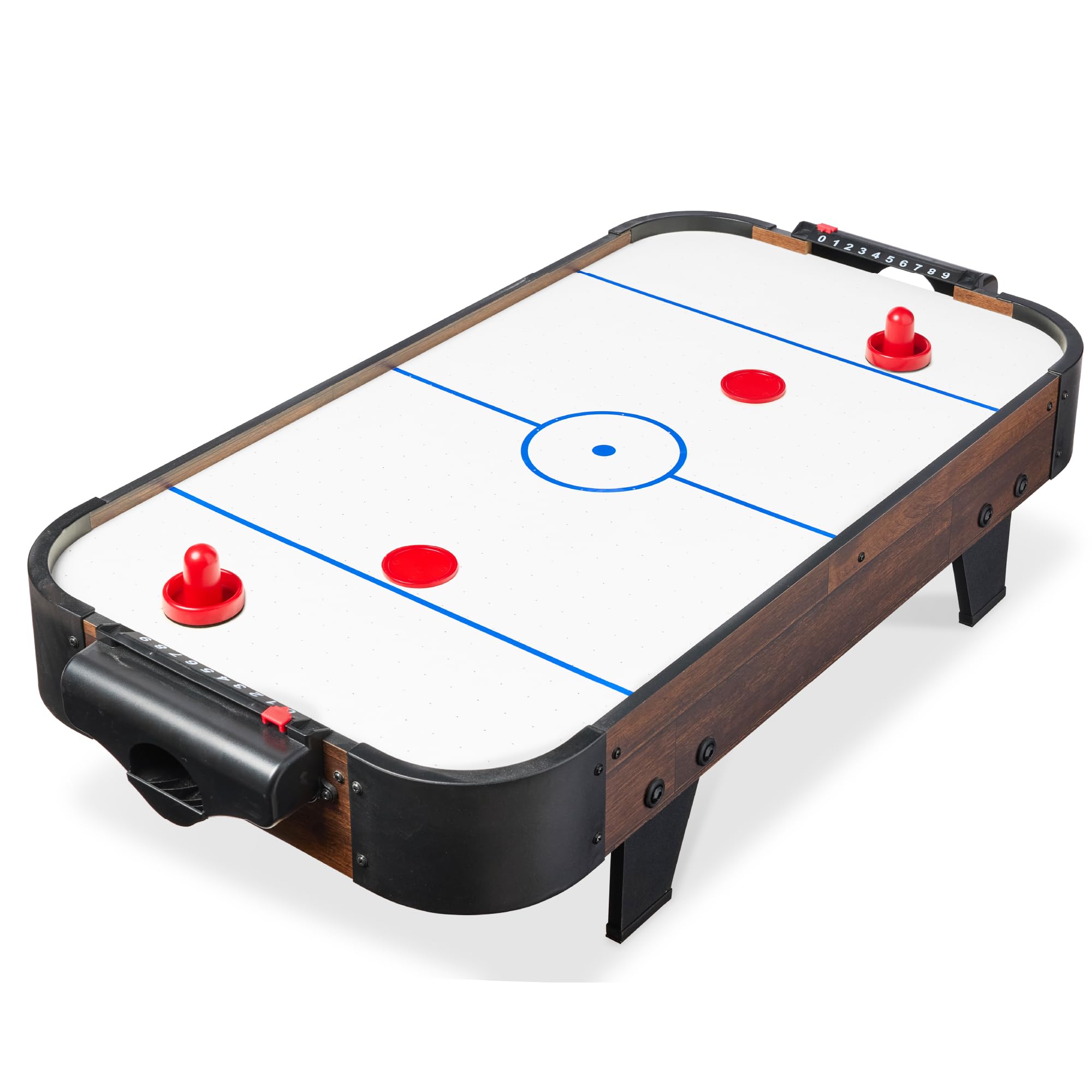 Best Choice Products 40in Portable Tabletop Air Hockey Arcade Table for Game Room w/ 100V Motor, Electric Fan, 2 Strikers, 2 Puc