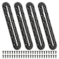TILZIKA Kayak Track Mount 4 Pack, Low Profile ABS Accessory Rail, 9.9 in 12 Hole Each, 0.36 in High, Includes 32 Stainless Screw