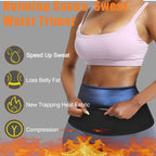 huiming Sauna Suit Waist Trimmer for Women Waist Trainer sweat band for stomach Belt Lower Belly Plus Size (Black, L/XL-1)