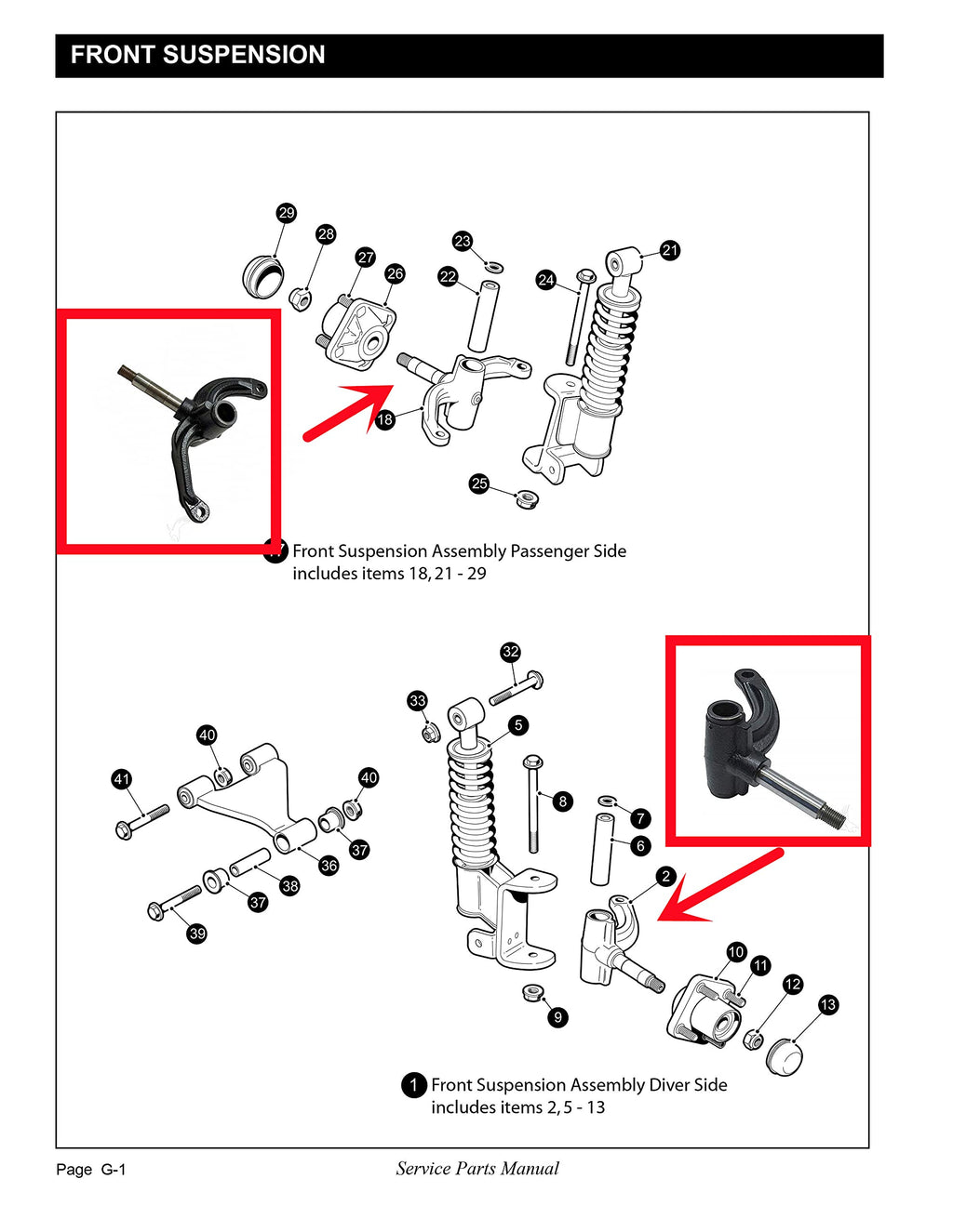 Dr.Acces Ezgo Rxv Spindle Assemably, Sold Driver Side & Passenger Side Replace# 607413&611271