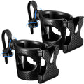 Wonderjune 2 Pieces Club Cart Cup Holder with Phone Holder 2 in 1 Adjustable Cart Accessories for Front and Rear Seat Armrest Co