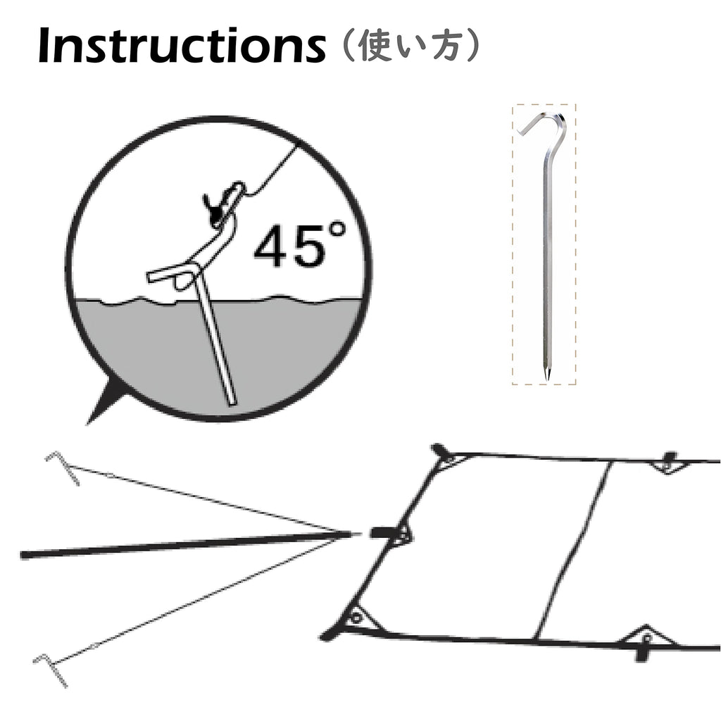 Azarxis Outdoors Tent Stakes Pegs With Reflective Guy Lines Ropes 13Ft Per Piece With Aluminum Cord Adjuster Tensioner For Campi