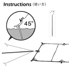 Azarxis Outdoors Tent Stakes Pegs With Reflective Guy Lines Ropes 13Ft Per Piece With Aluminum Cord Adjuster Tensioner For Campi
