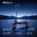HopCycle Electric Scooter for Adults, 1000W Peak Motor, 25 MPH, 28 Miles Long Range, 9.3 Pneumatic Tires, Foldable Commuter E Sc
