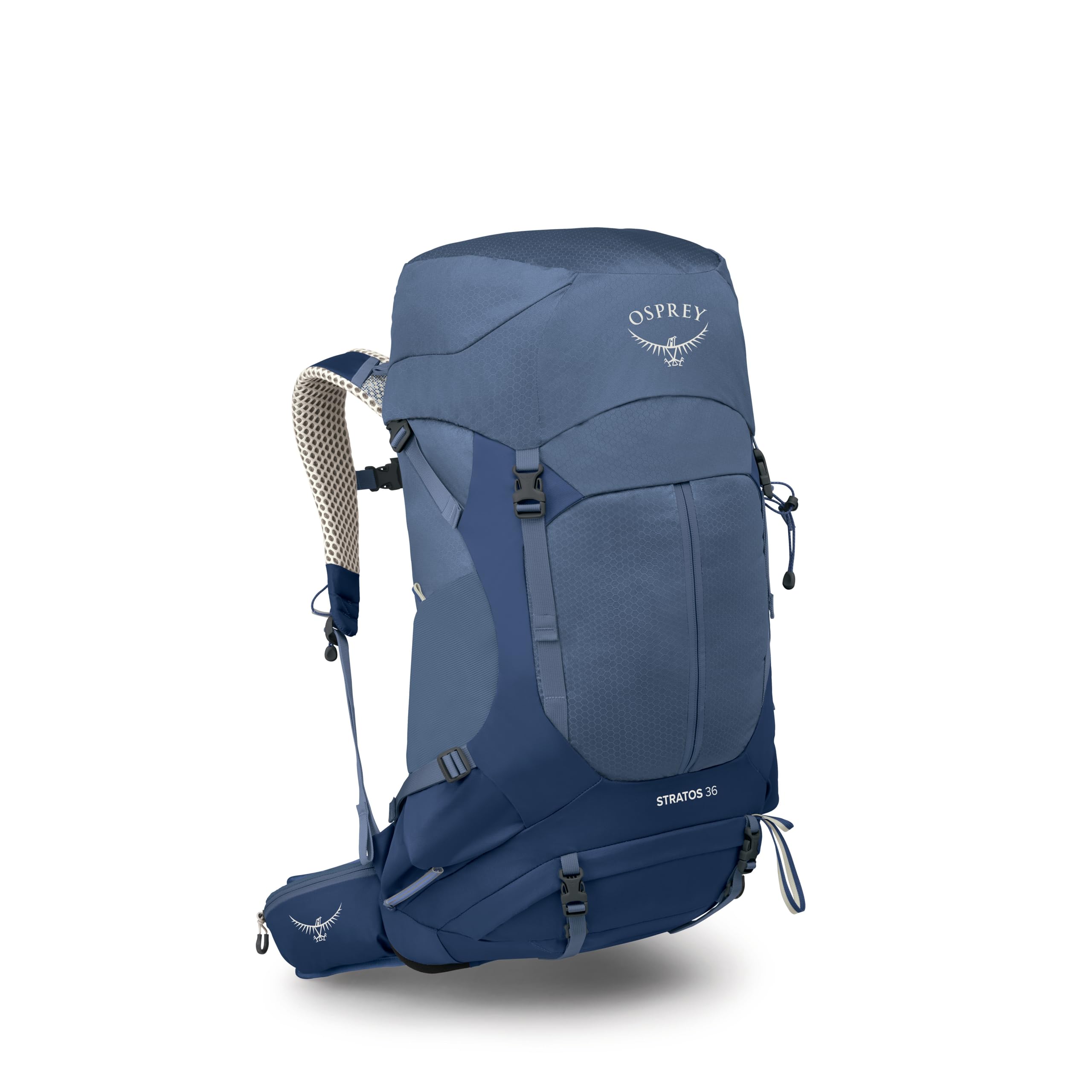 Osprey Stratos 36L Mens Hiking Backpack - Lightweight Backpacking Pack with Waterproof Raincover - Camping Bag, Nirvana Blue
