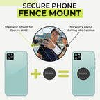 Faidue Tennis & Pickleball Training Equipment - Fence Smartphone Camera Mount, Tennis Practice Equipment, Iphone & Android Camer