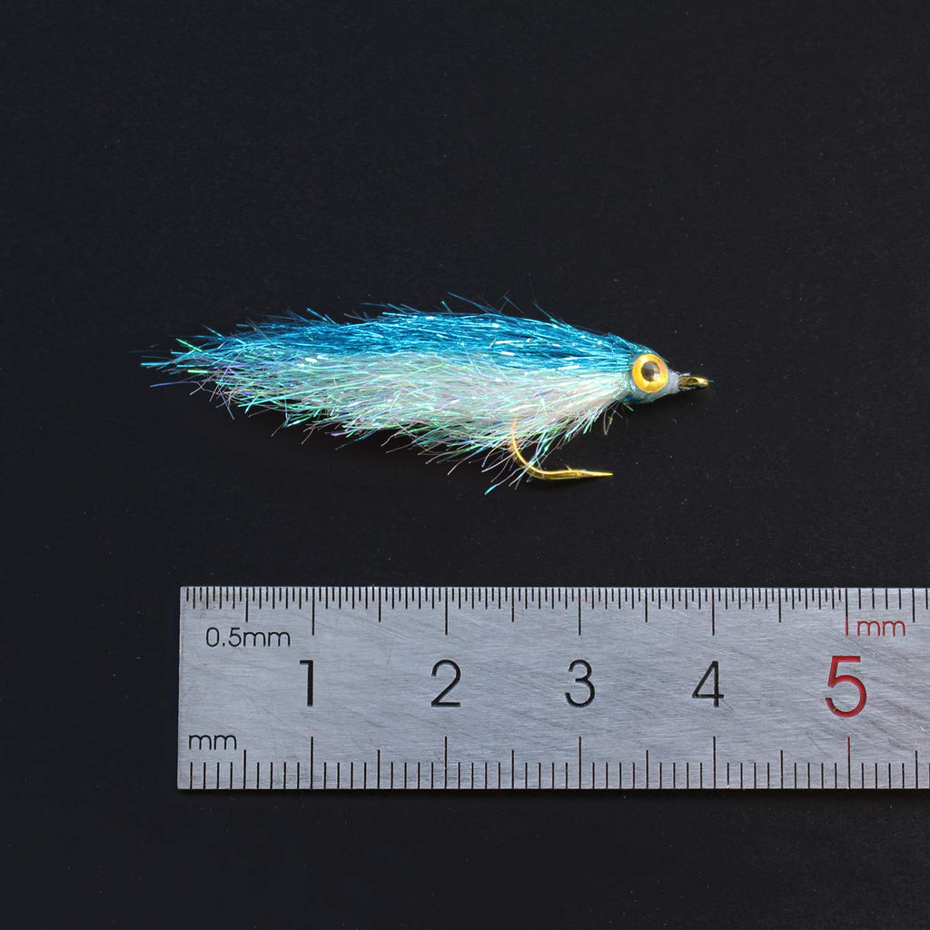 Tigofly 10 Pcs Ice Dub Uv Polar Fry Slowly Sinking Salmon Trout Steelhead Minnow Fly Fishing Flies Lures Set-Size 8