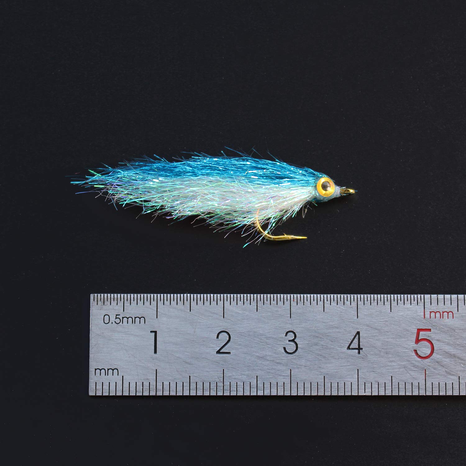 Tigofly 10 Pcs Ice Dub Uv Polar Fry Slowly Sinking Salmon Trout Steelhead Minnow Fly Fishing Flies Lures Set-Size 8