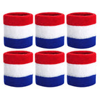 Hanerdun Wrist Sweatbands Thick Terry Cloth Wristbands For Men And Women Athletic Sweat Bands For Sports Tennis Gym Basketball O