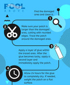 Heavy Duty Vinyl Repair Patch Kit For Above-Ground Pool Liner Repair Glue And Patch Inflatables Boat Raft Kayak Air Beds Inflata
