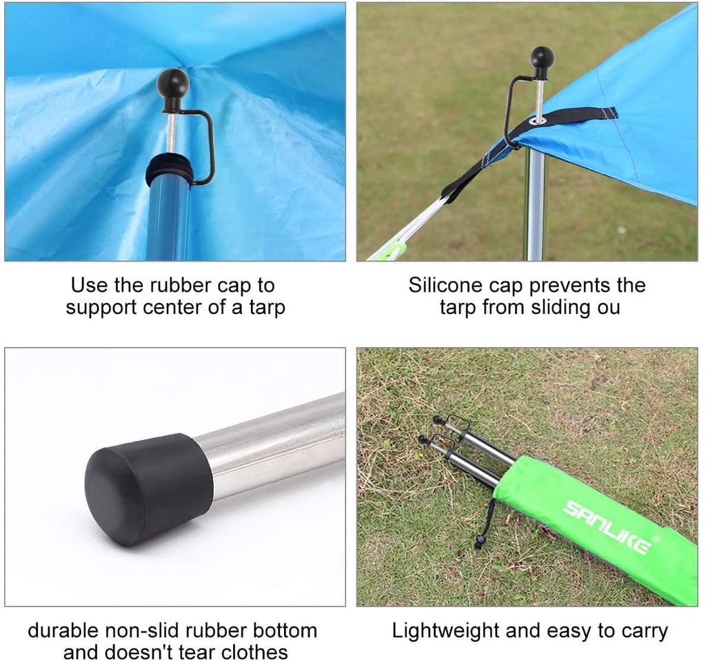 San Like Tent Poles For Tarp, 90 In Tarp Poles Set Of 4, Tent Poles Replacement, Telescoping Pole, Canopy Poles, Camping Poles F