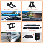 Meefar Universal Car Soft Roof Rack Pads Luggage Carrier System For Kayak Surfboard Sup Canoe Include 2 Heavy Duty Tie Down Stra