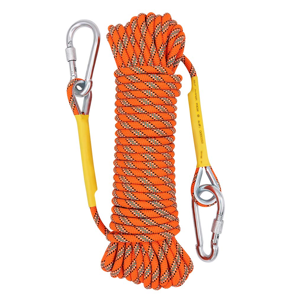 X Xben Outdoor Climbing Rope 20M (64Ft) Rock Climbing Rope, Escape Rope Climbing Equipment Fire Rescue Parachute Rope (64 Foot) 