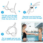 Frienda 12 Sets Bungee Cord Strap Kit, Includes Adjustable Replacement Swimming Goggle Strap Goggle Bungee Strap With Cord Lock
