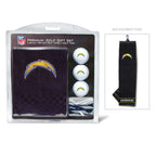 Team Golf Nfl San Diego Chargers Gift Set: Embroidered Golf Towel, 3 Golf Balls, And 14 Golf Tees 2-3/4'' Regulation, Tri-Fold T