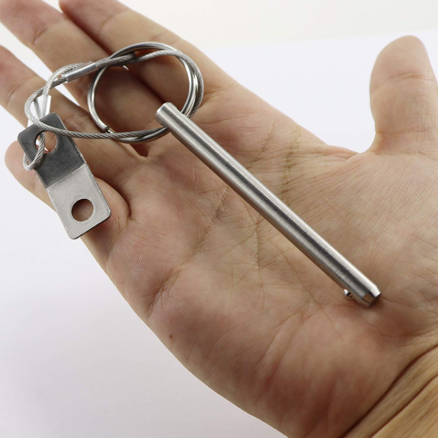 Quick Release Pin, Diameter 1/4''(6.3Mm), Total Length 3''(76Mm), Effective Length 2.4''(61Mm), Full 316 Stainless Steel, Bimini
