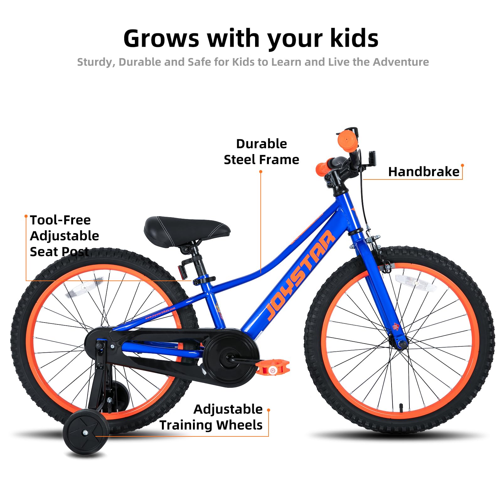 Joystar 20 Inch Boys Bike With Training Wheels For 6-12 Years Old Children 20'' Kids Mountain Bikes For Early Rider Kids' Bicycl