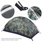 Camouflage Camping Tent-1 Person Lightweight Waterproof Windproof Backpacking Tent Emergency Pop Up Instant Tent For Family,Back