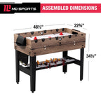 MD Sports 3-in-1 Combo Game Table with Air Hockey, Billiards, and Foosball, Includes Complete Accessories and Space-Saving Desig