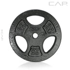 Cap Barbell Standard 1-Inch Grip Weight Plates 25 Lbs Black, Pack (X1)