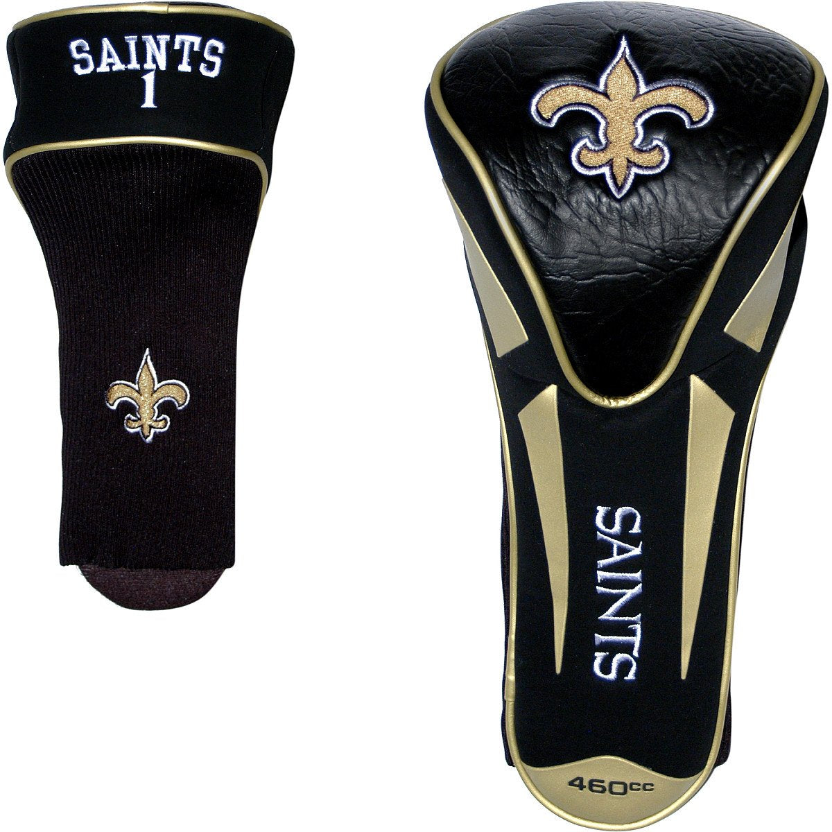 Team Golf Nfl New Orleans Saints Single Apex Driver Head Cover Golf Club Single Apex Driver Headcover, Fits All Oversized Clubs,