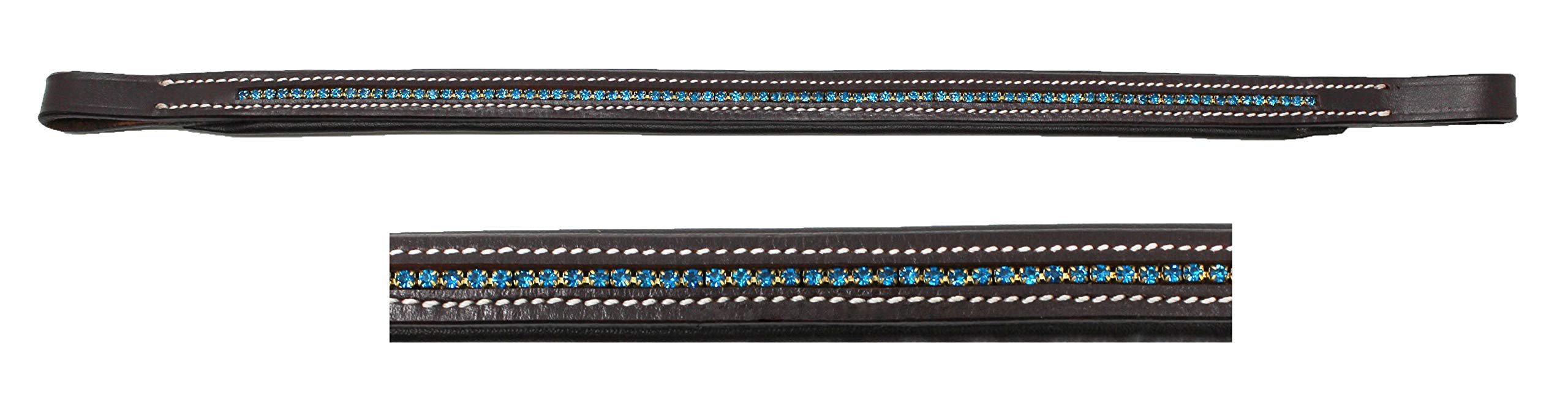 Challenger Horse English Equestrian Padded Leather Replacement Bridle Browband 80997Pb