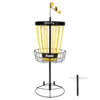 Franklin Sports Championship Disc Golf Basket - Portable Metal Disc Golf Hole Basket - Professional Pdga Target - Golden Prey Ta
