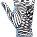 Gh Womens Leather Golf Gloves One Pair - Plain Both Hands (Blue, 20 (M))