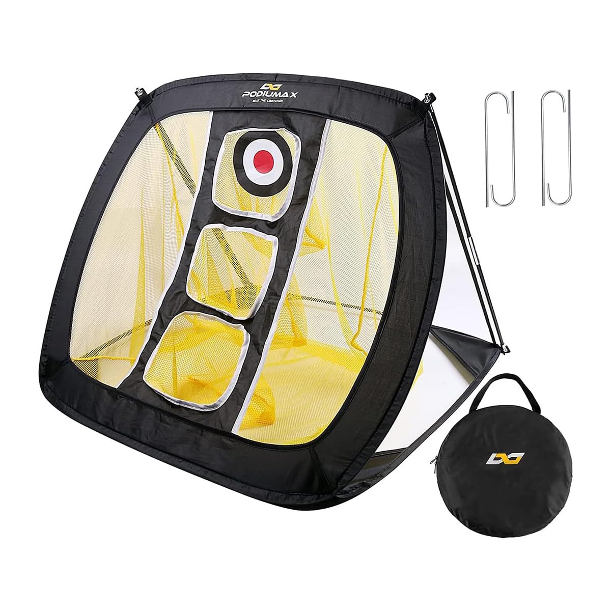PodiuMax Chipping Net, Pop Up Golf Nets for Backyard Driving Real Golf Balls, Indoor & Outdoor Practice Net for Accuracy Short G