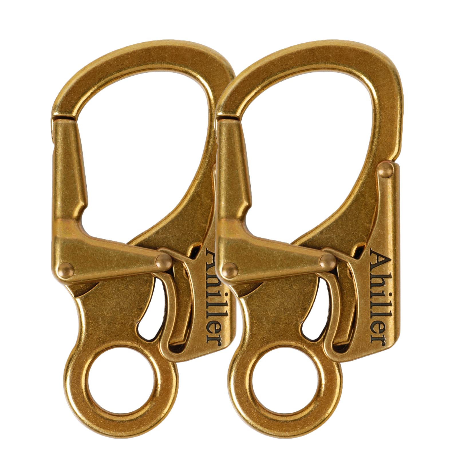 Ahiller Carabiner Clip, Double Anti-Misopening Locking Design, 3'' Zinc Alloy Heavy Keychain For Outdoor Camping Hiking, Key Rin