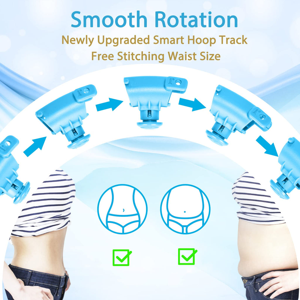 Ourstarry 32 Knots Weighted Hula Circle Fit Workout Equipment Plus Size, Infinity Hoola Fitness Massage For Women, Smart Waist E