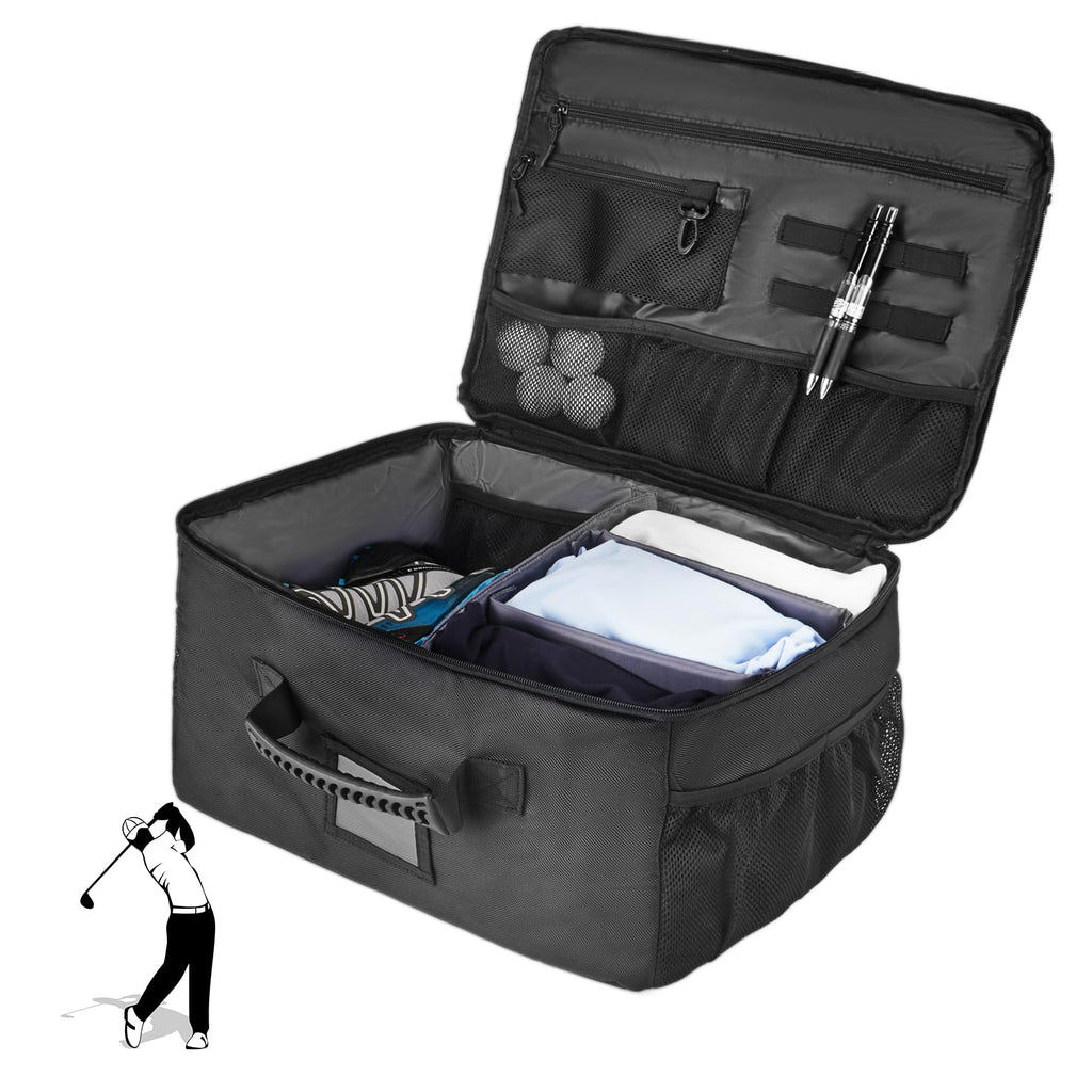 Kemimoto Golf Trunk Organizer Collapsible 1680D Waterproof Golf Trunk Organizer For Car, Suv, Large Storage Space To Store Golf 