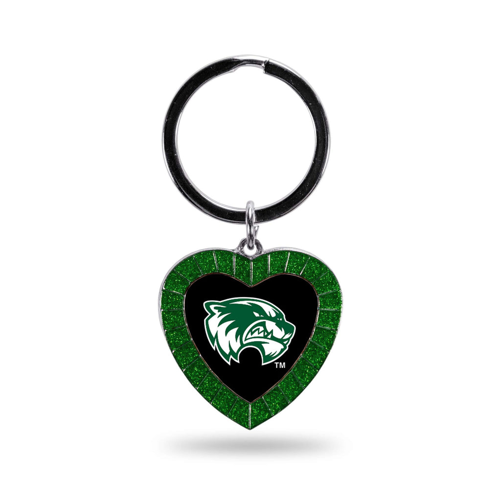 Rico Industries Ncaa Utah Valley Wolverines Ncaa Rhinestone Heart Colored Keychain, Green, 3-Inches In Length