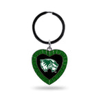 Rico Industries Ncaa Utah Valley Wolverines Ncaa Rhinestone Heart Colored Keychain, Green, 3-Inches In Length