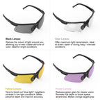 Xaegistac Shooting Glasses With Case Anti Fog Hunting Safety Glasses For Men Women (Purple Lens Black Frame)