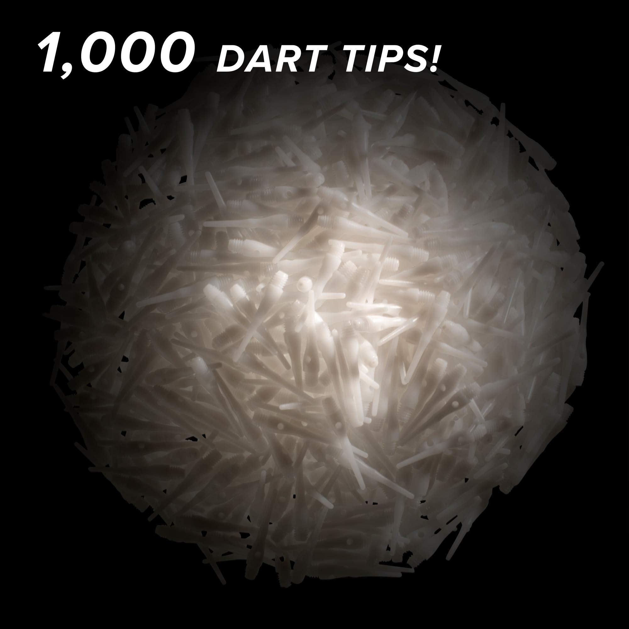 Viper By Gld Products Dart Accessory: Tufflex Iii 2Ba Thread Soft Tip Dart Points, White, 1000 Pack