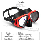 Kids Swim Mask Swimming Goggles With Nose Cover Dive Snorkel Mask Scuba Diving Goggles Snorkeling Gear Anti-Fog With Cute Neopre