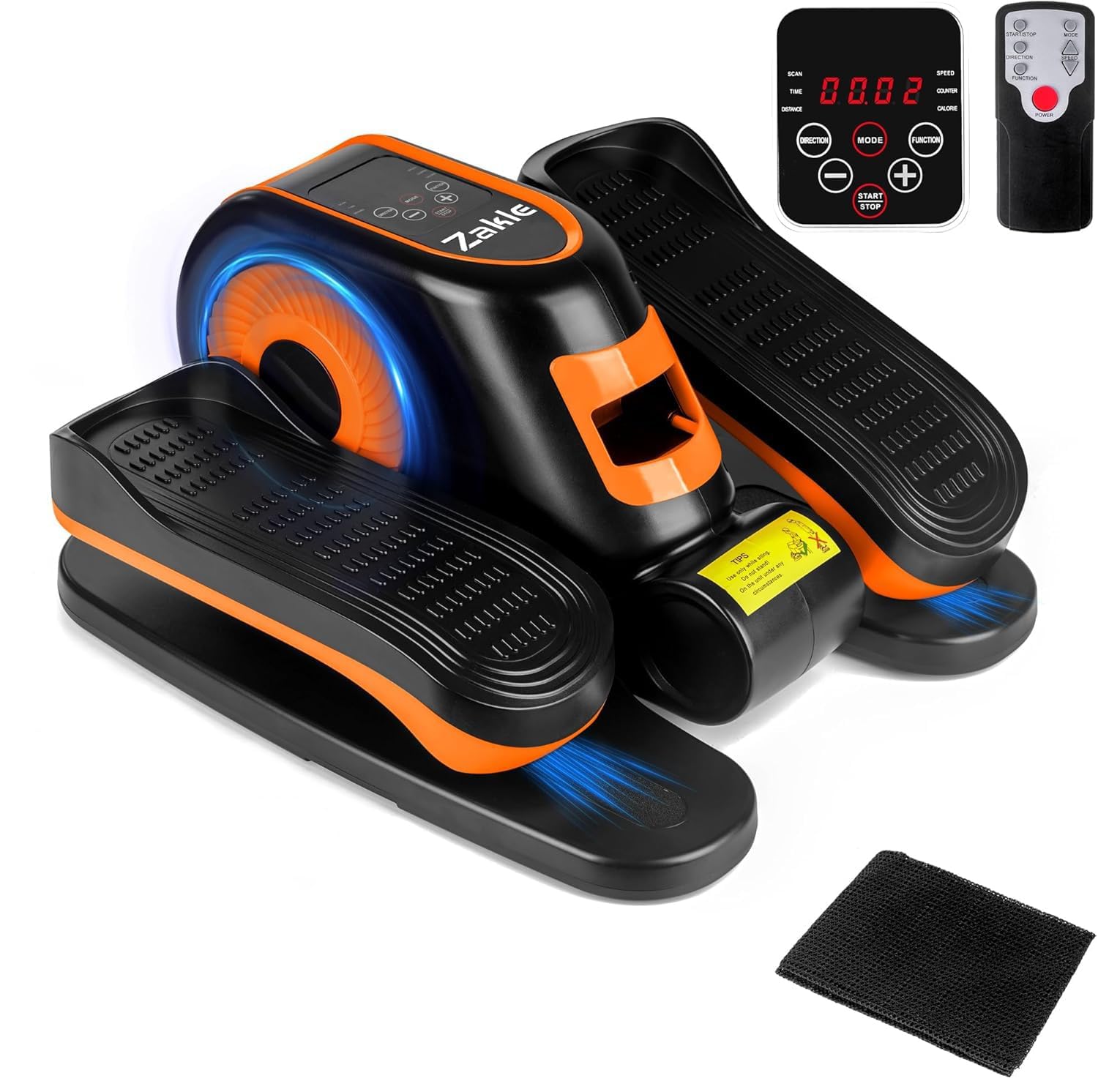 Zakle Under Desk Elliptical Machine, Electric Elliptical Training Machine For Seniors W/Remote Control, 12 Speed Levels, Manual