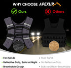 APEXUP 15lbs Weighted Vest Men Women, Weight Vest for Women Workout Equipment for Strength Training Running (Pastel Purple)