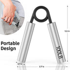 Zeagus Grip Strength Trainer 7 Pack,50Lb-350Lb Metal Hand Grip Strengthener,Non-Slip Heavy-Duty Forearm Exerciser,Hand Gripper F