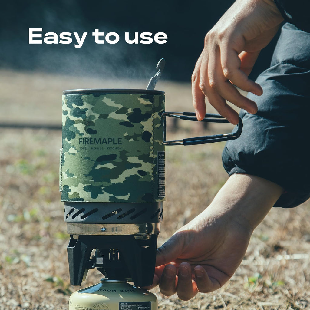 Fire-Maple ''Fixed Star 1'' Personal Cooking System | Pot/Jet Burner Stove System With Electric Ignition | Ideal For Hiking, Cam