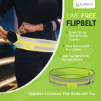 FlipBelt Reflective Running Belt Reflective Neon Yellow, Extra Large