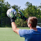 Renegade Gk Vulcan Abyss Goalie Gloves With Pro-Tek Fingersaves | 3.5+3Mm Hyper Grip & 4Mm Duratek | Black & Green Soccer Goalke