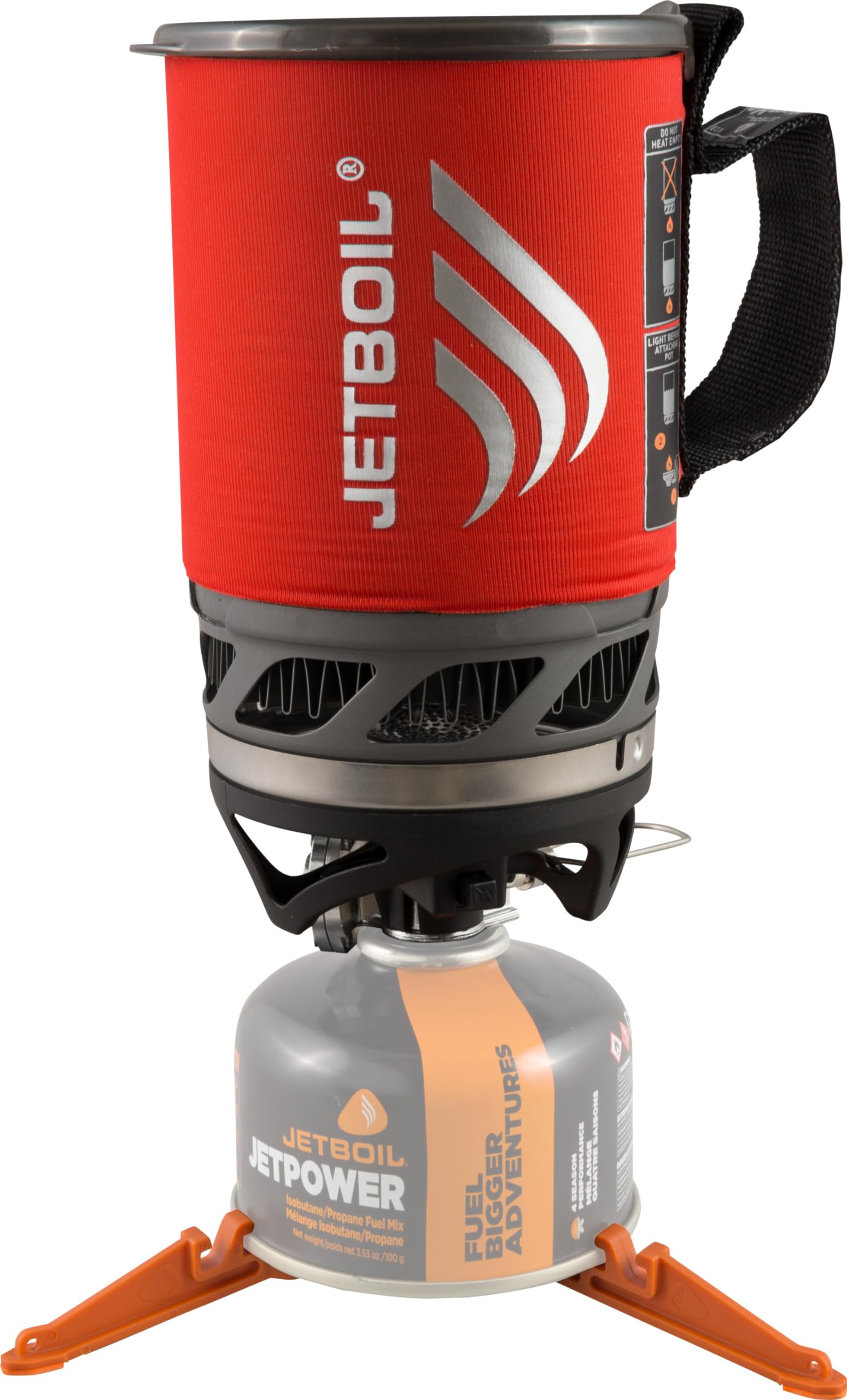 Jetboil MicroMo Lightweight Precision Camping and Backpacking Stove Cooking System with Adjustable Heat Control, Tamale Red